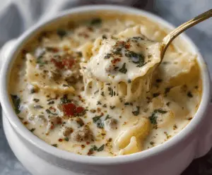 Decadent Creamy Alfredo Lasagna Soup