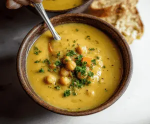 Garlic Chickpea Soup
