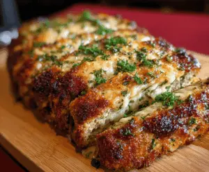 Garlic Parmesan Chicken Meatloaf