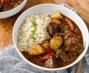 Jamaican Beef Stew With Rice