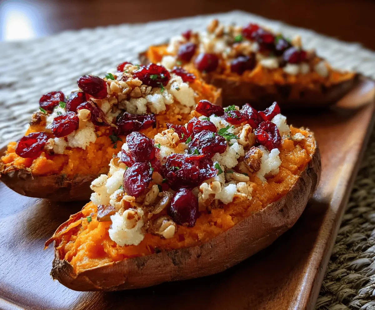 Easy Cranberry Apple Twice-Baked Sweet Potatoes