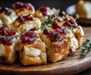 Cranberry Brie Pull-Apart Bread Bites