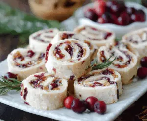 Delicious Christmas Cranberry Pinwheels