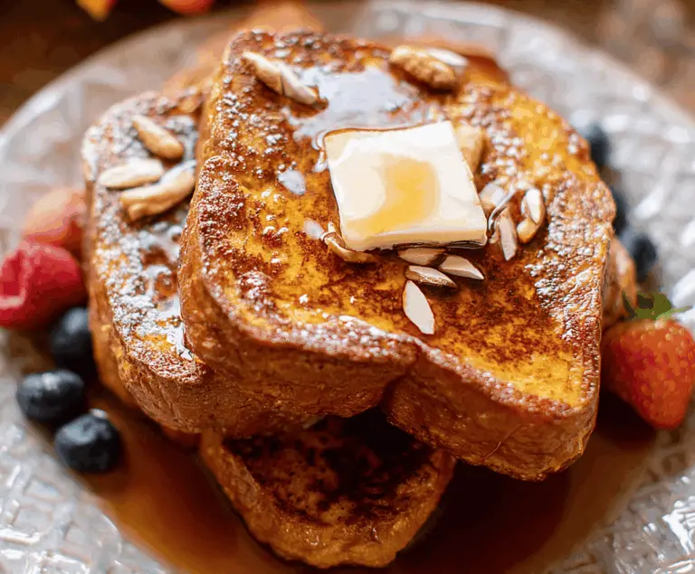 Delicious fall pumpkin French toast topped with whipped cream and cinnamon, perfect for a cozy autumn breakfast.