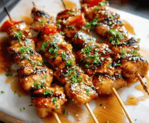 Honey Garlic Chicken Skewers