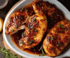 Hot Honey Baked Chicken Breasts