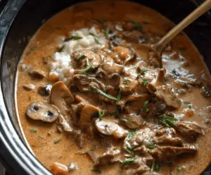 Slow Cooker Beef Stroganoff Stew