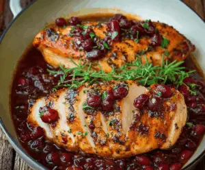 Turkey Breast with Cranberry Orange Sauce