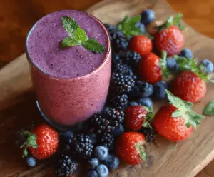 Healthy Mixed Berry Antioxidant Smoothie