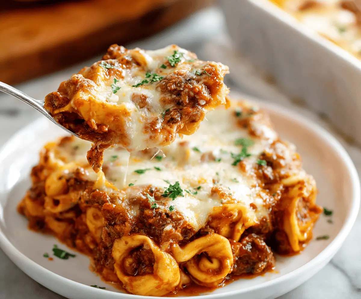 Easy Baked Tortellini Lasagna