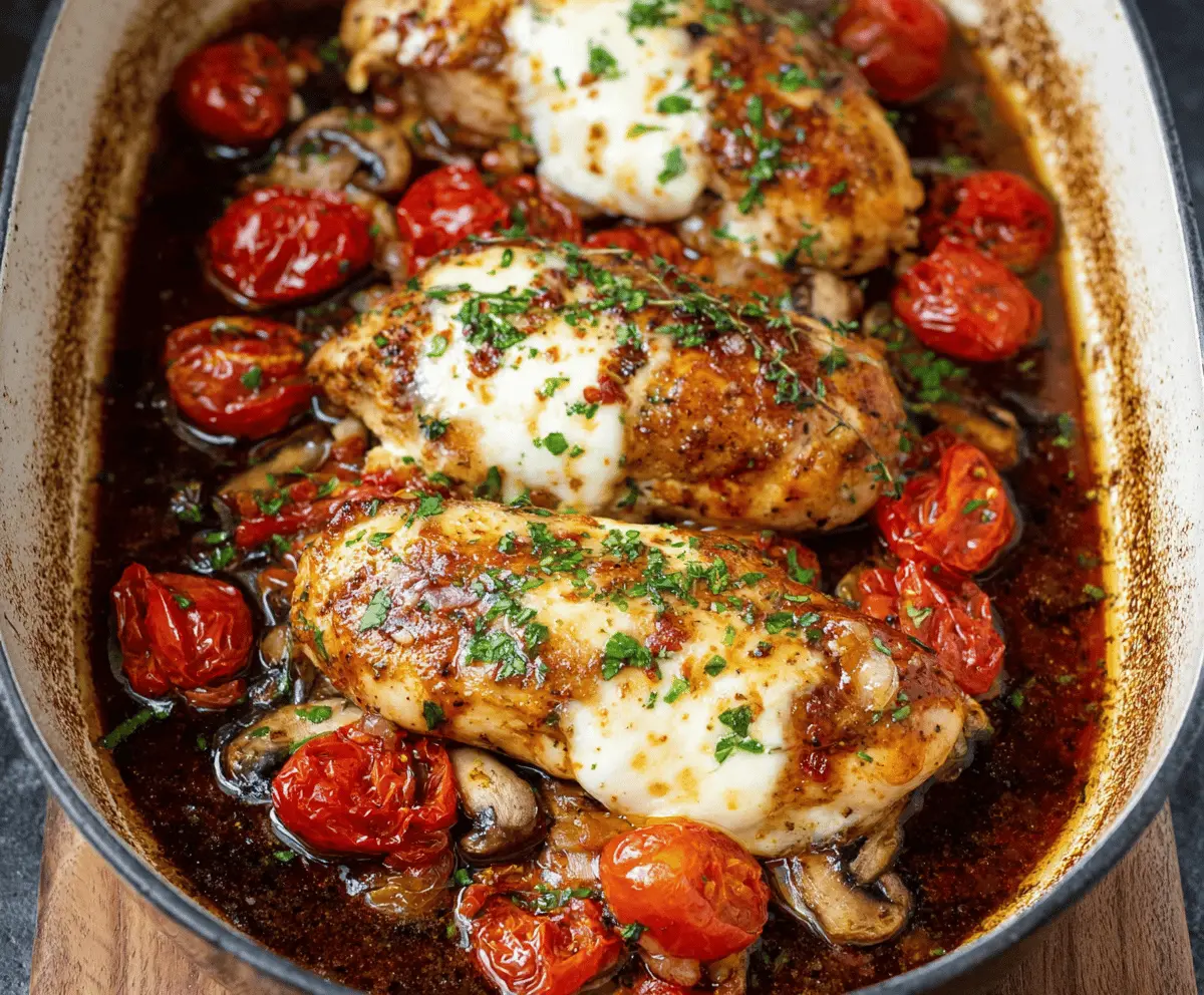 Easy Balsamic Chicken with Mozzarella