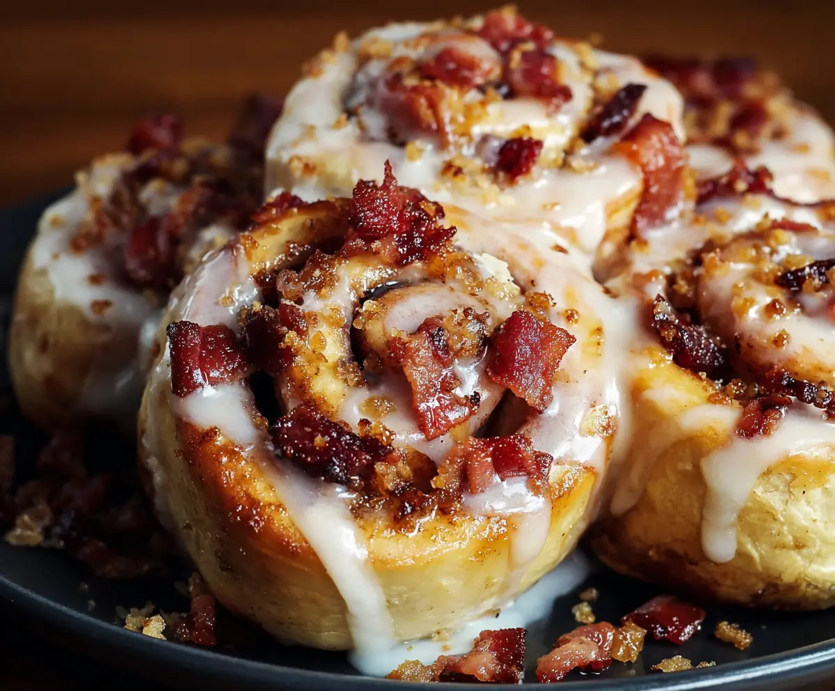 Sweet Bourbon Maple Bacon Rolls