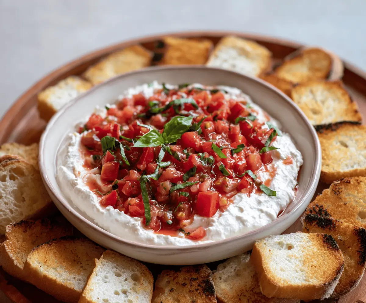 Easy Bruschetta Dip Recipe