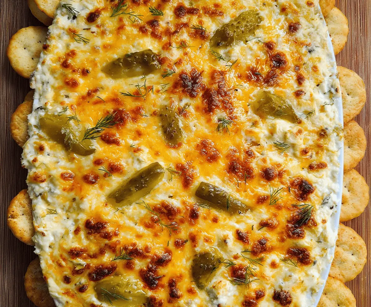 Cheesy Baked Pickle Dip Recipe