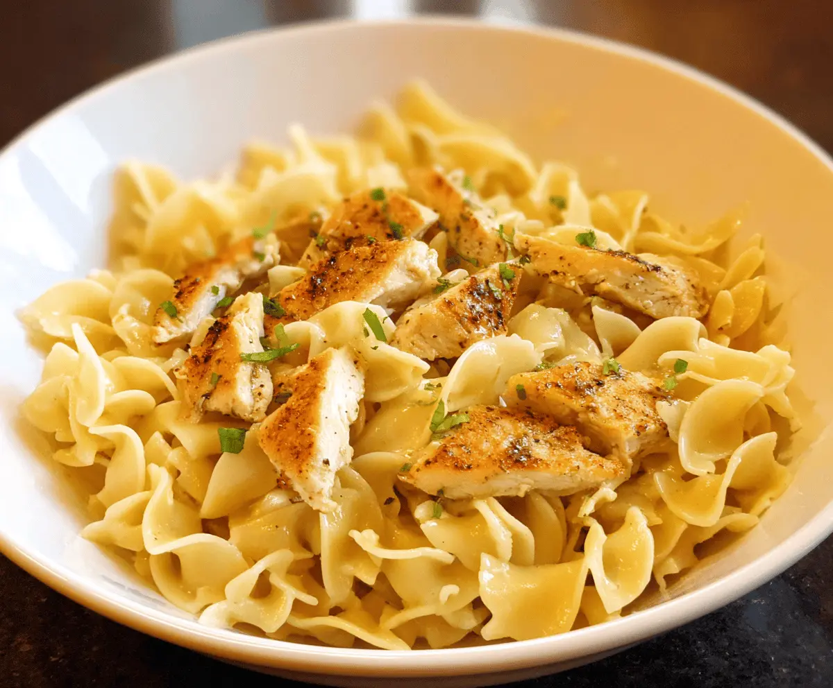Easy Chicken Buttered Noodles Recipe