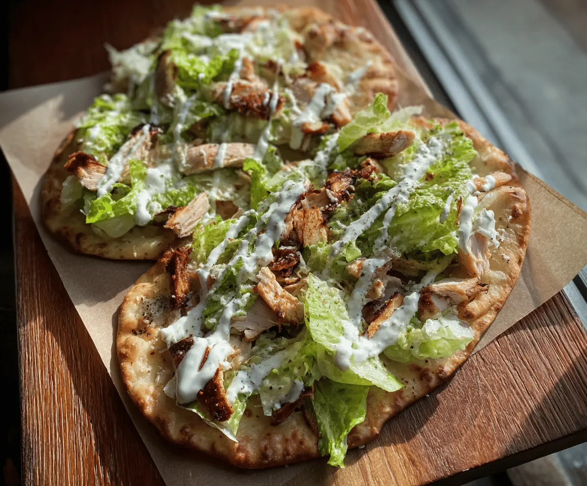 Easy Chicken Caesar Flatbread