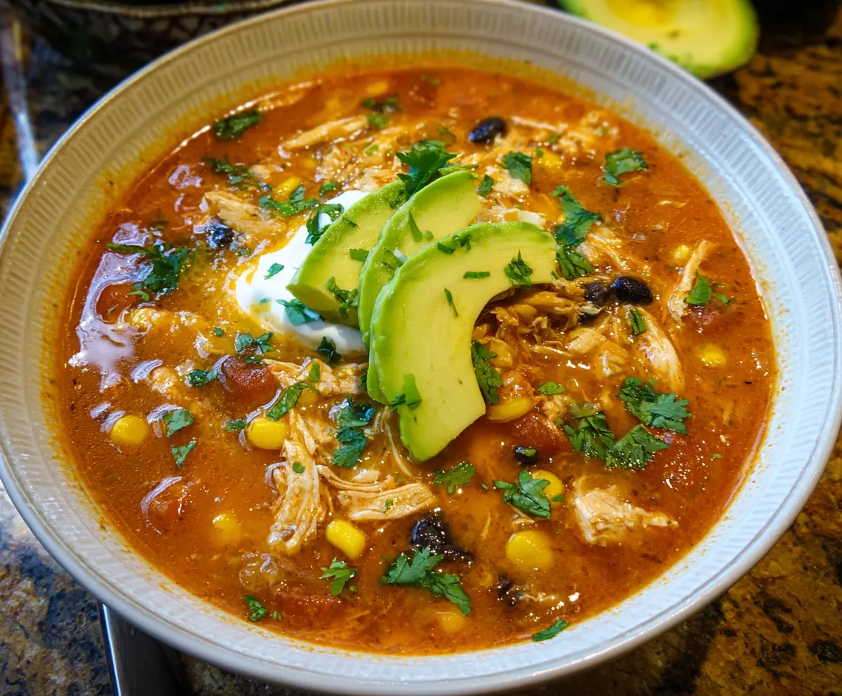 Easy Chicken Enchilada Soup Recipe