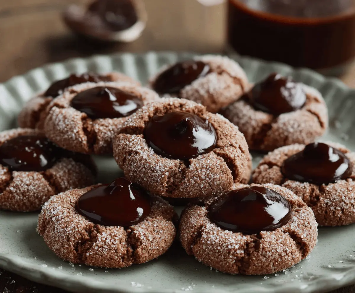 Delicious Chocolate Thumbprint Cookies