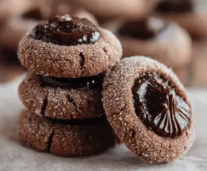 Chocolate Thumbprint Cookies