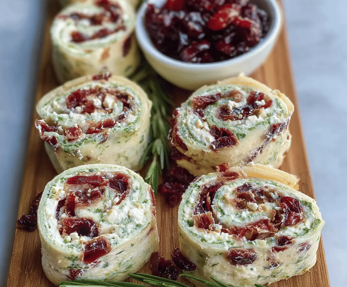 Easy Cranberry Feta Pinwheels