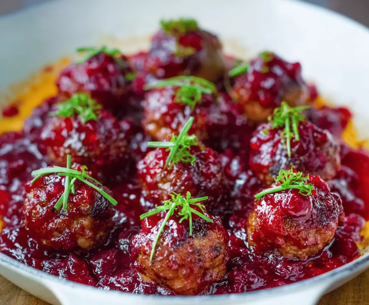 Easy Cranberry Sauce Meatballs