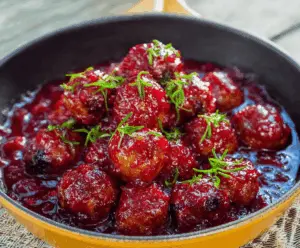 Cranberry Sauce Meatballs
