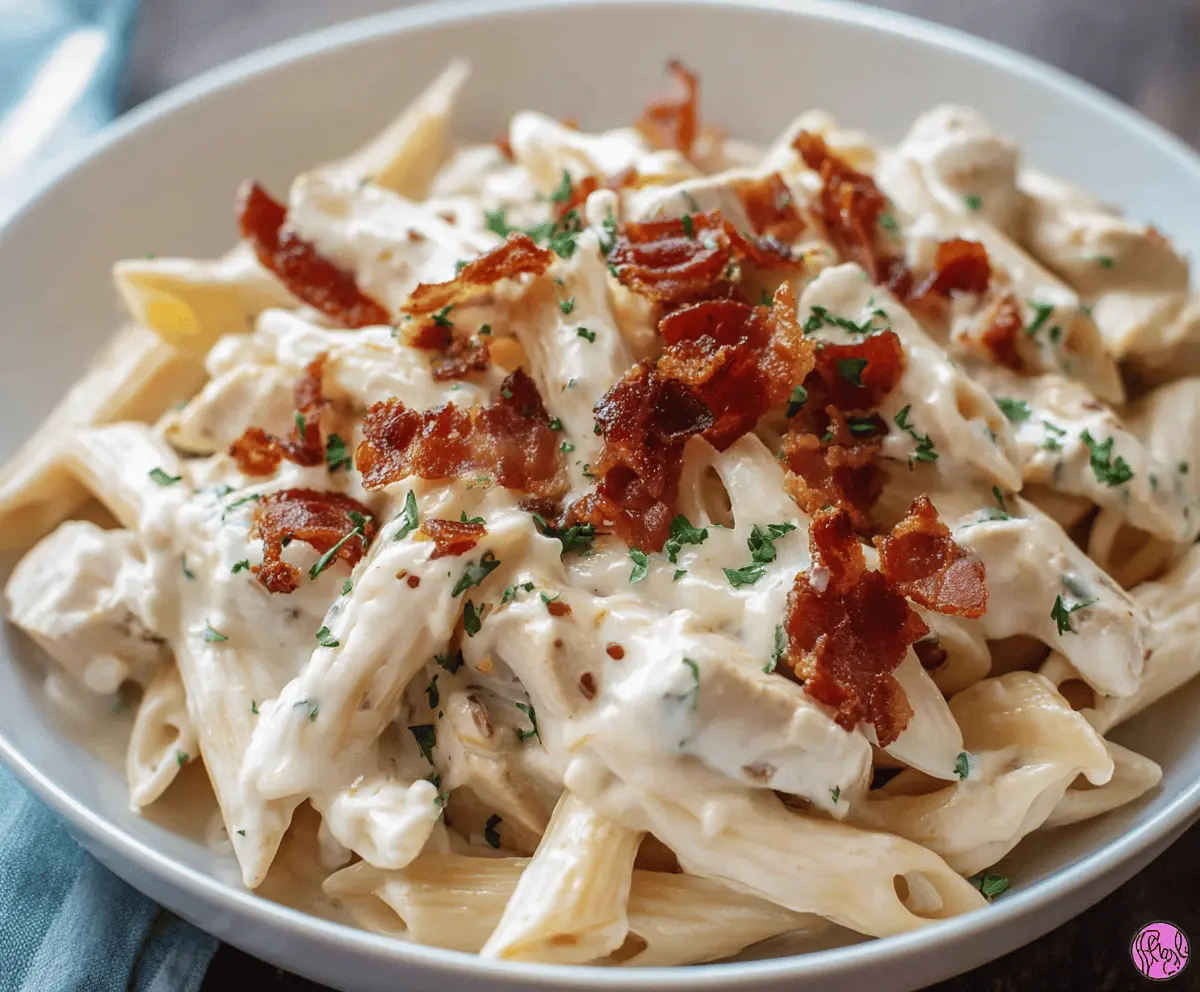 Creamy Chicken Bacon Ranch Pasta Recipe