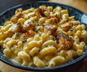 Creamy Honey Pepper Chicken Mac and Cheese
