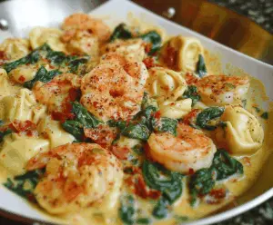 Creamy Shrimp and Spinach Tortellini