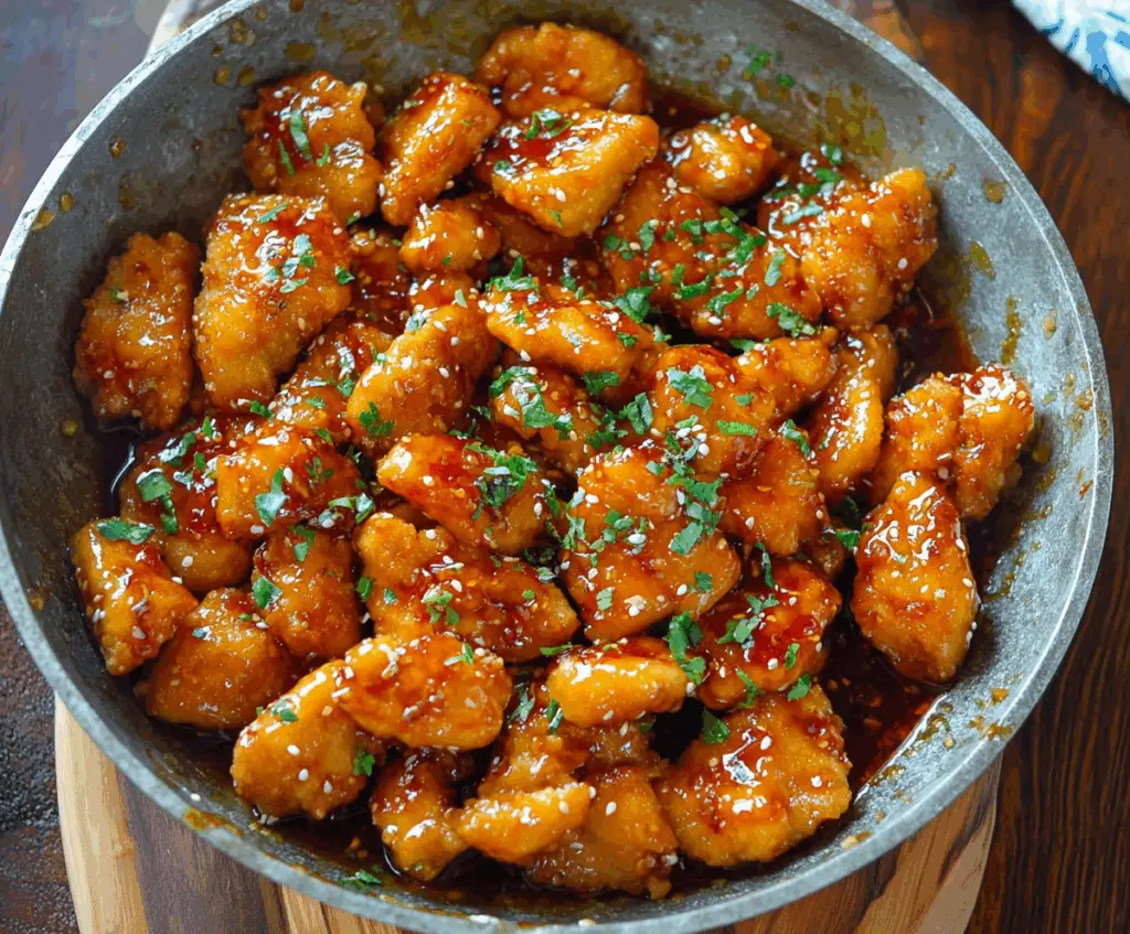 Crispy Chinese Honey Garlic Chicken