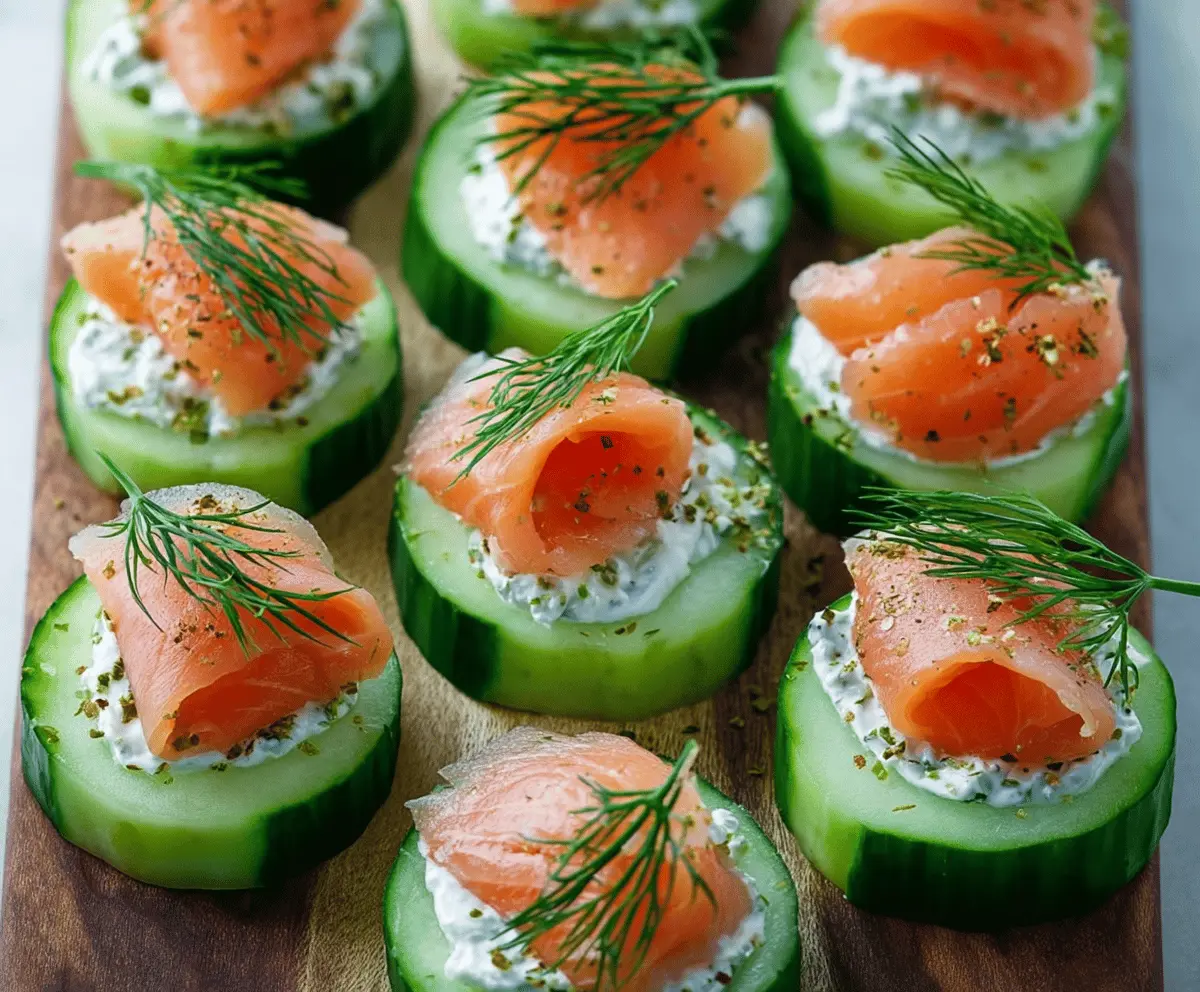 Easy Cucumber Smoked Salmon Bites