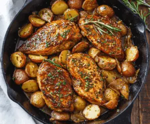 Garlic Butter Chicken and Potatoes Skillet