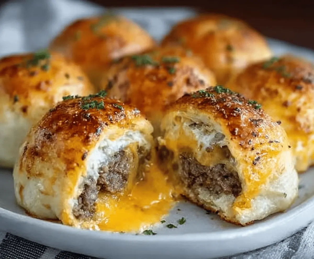 Garlic Parmesan Cheeseburger Bombs Recipe