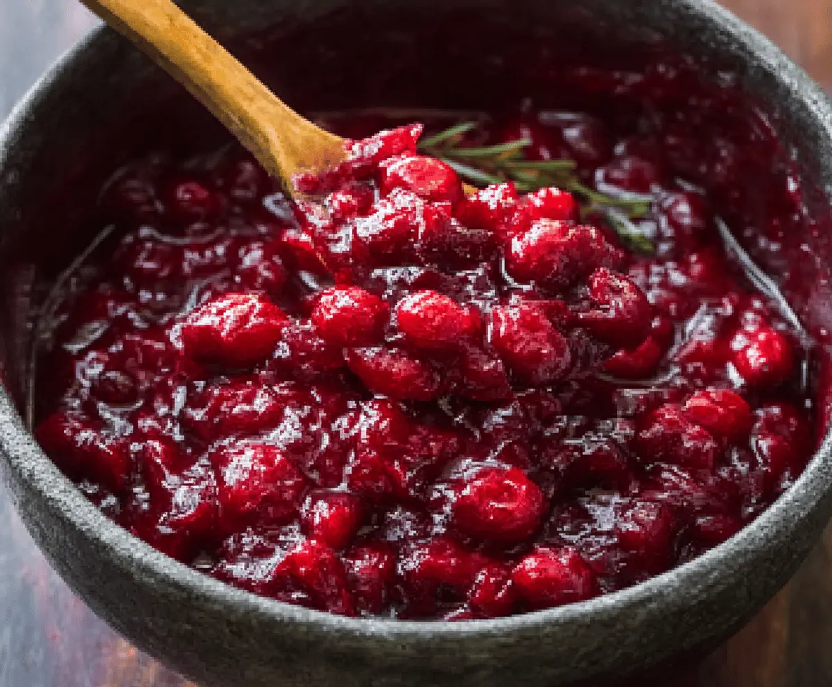Easy Honey Bourbon Cranberry Sauce