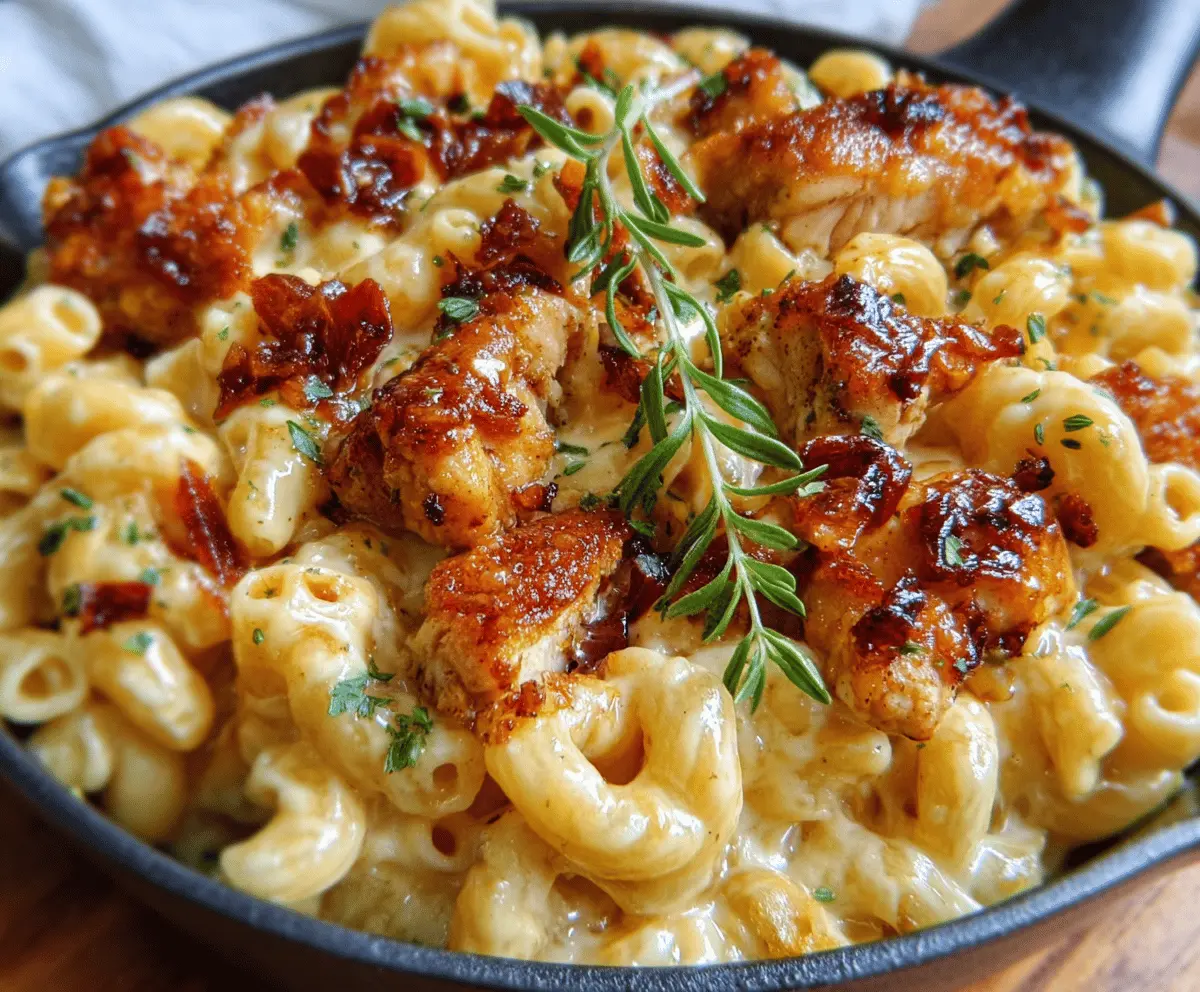 Creamy Hot Honey Chicken Mac