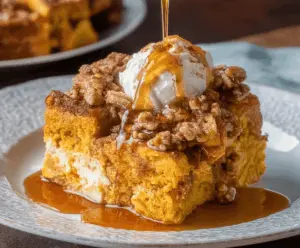Pumpkin Spice French Toast Casserole
