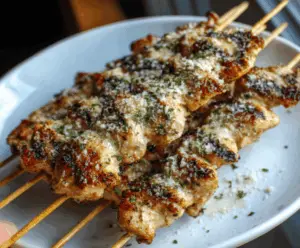 Ranch Garlic Parmesan Chicken Skewers
