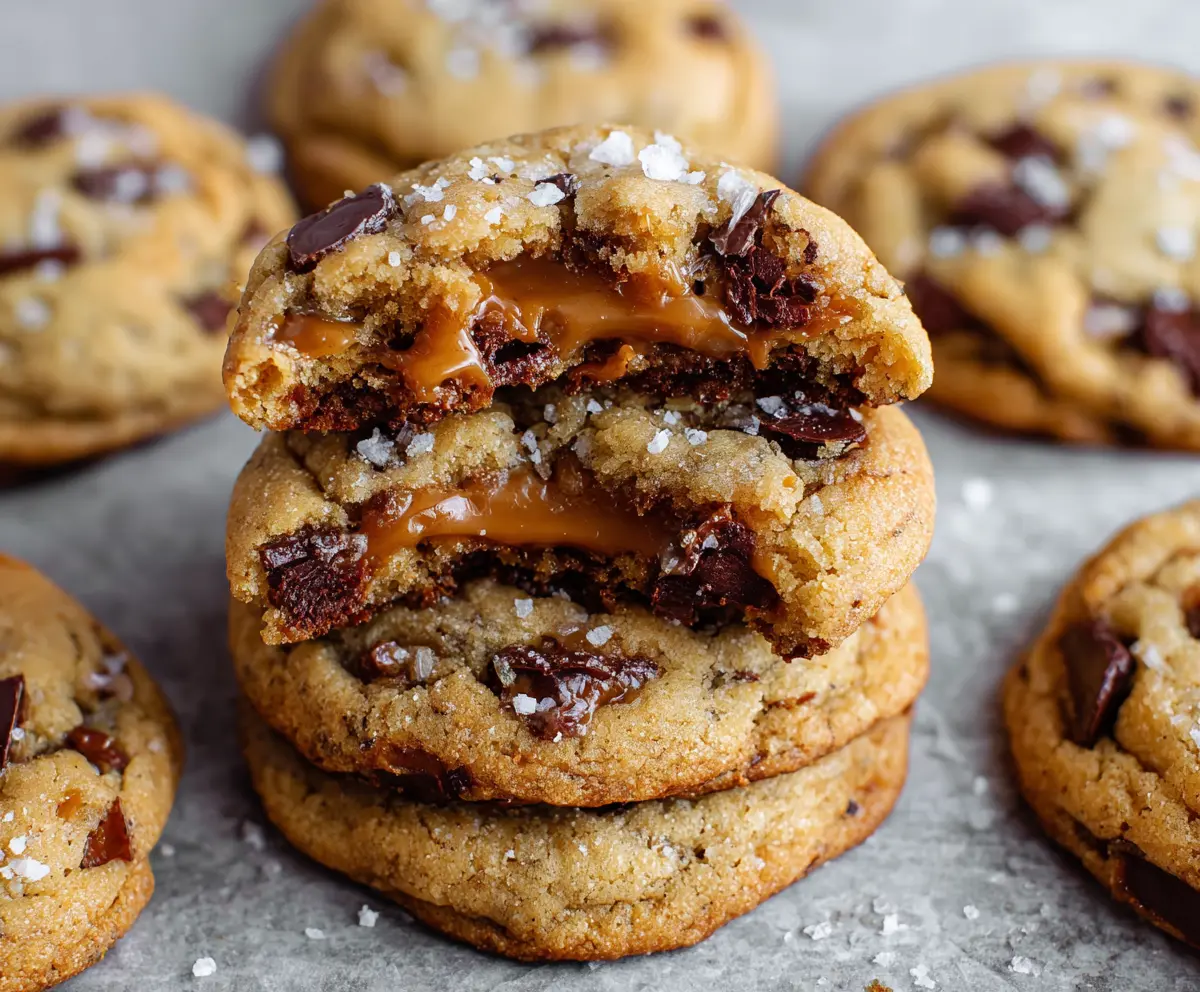 Best Salted Caramel Chocolate Chip Cookies