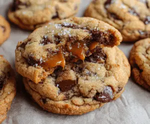 salted caramel chocolate chip cookies