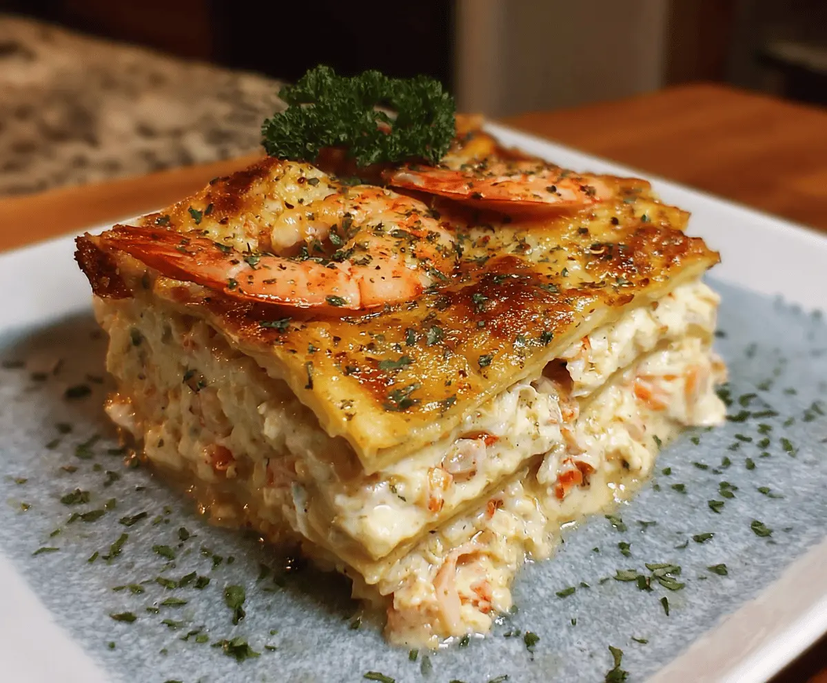 Easy Shrimp Crab Lasagna Recipe