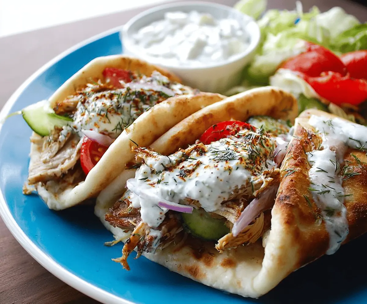 Easy Slow Cooker Chicken Gyros