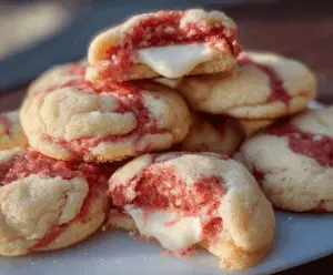 Strawberry Cheesecake Stuffed Cookies