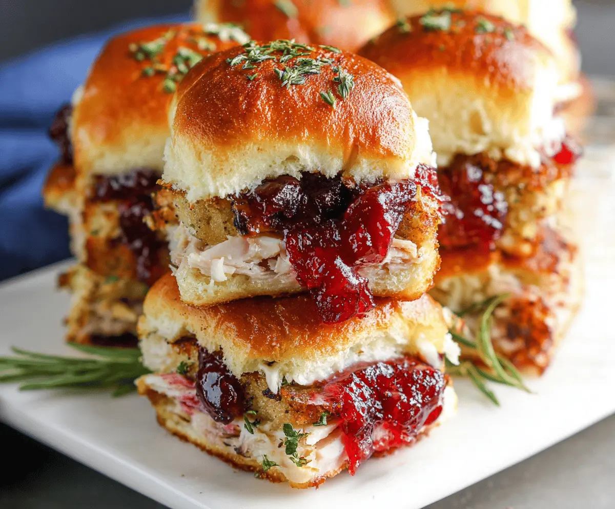Easy Turkey Cranberry Sliders Recipe