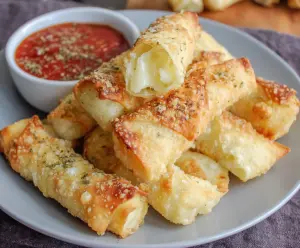 Air Fryer Wonton Mozzarella Sticks