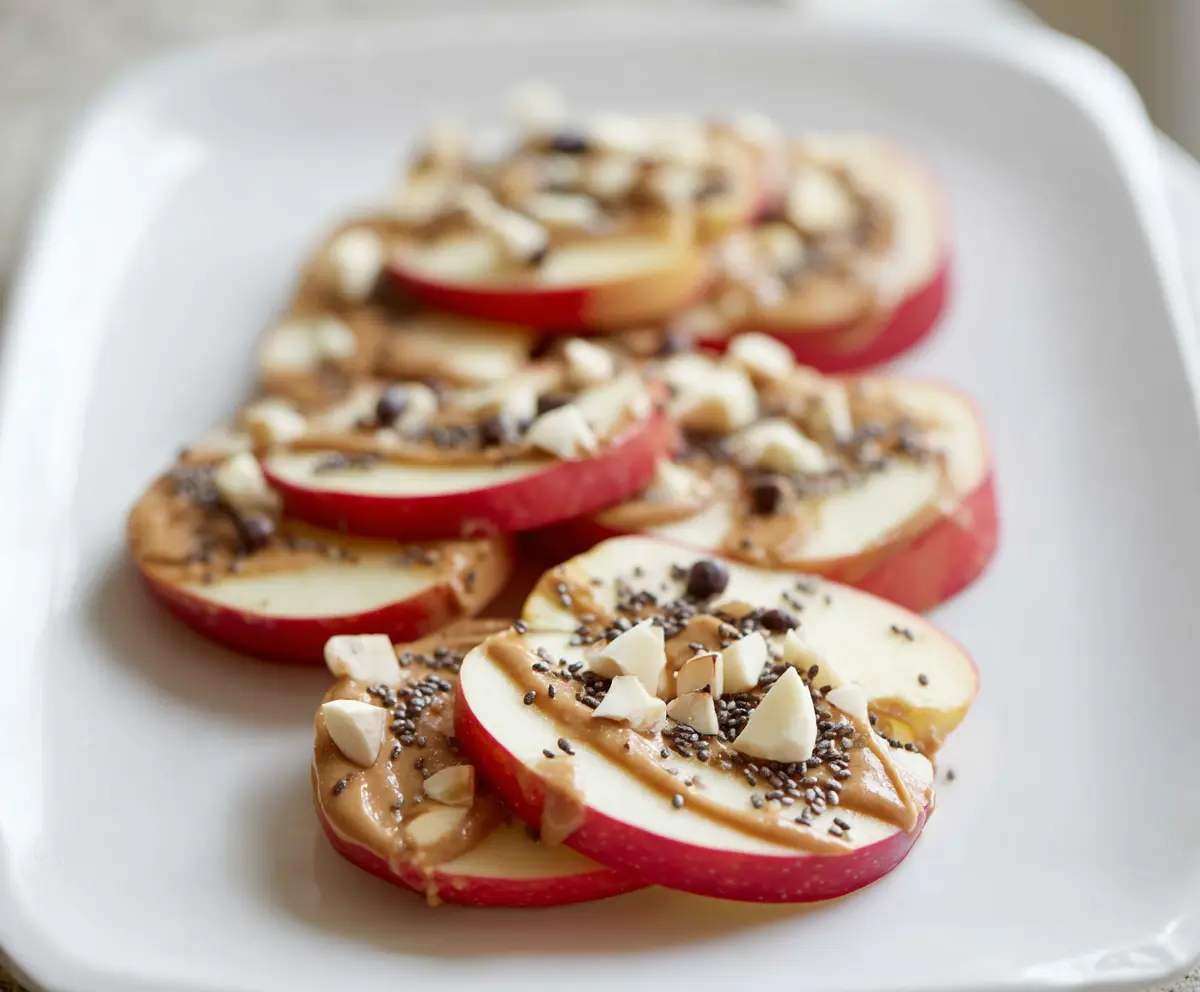 Healthy Apple Slices with Almond Butter & Chia