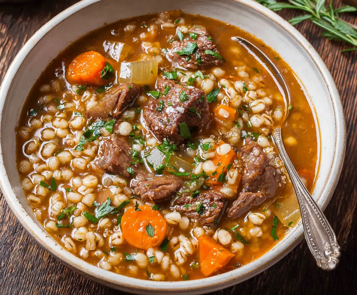 Easy Beef and Barley Soup Recipe