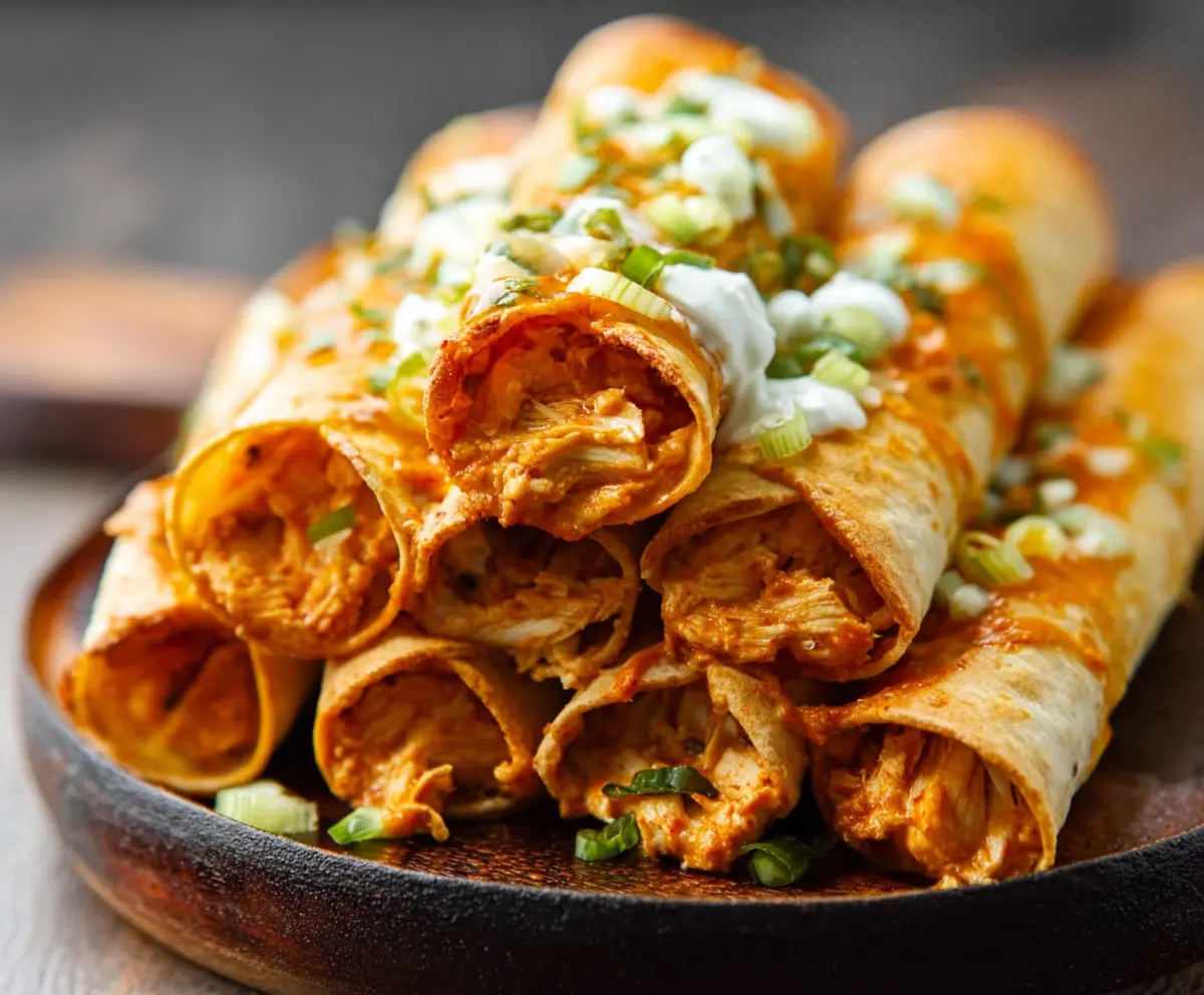 Easy Buffalo Chicken Taquitos