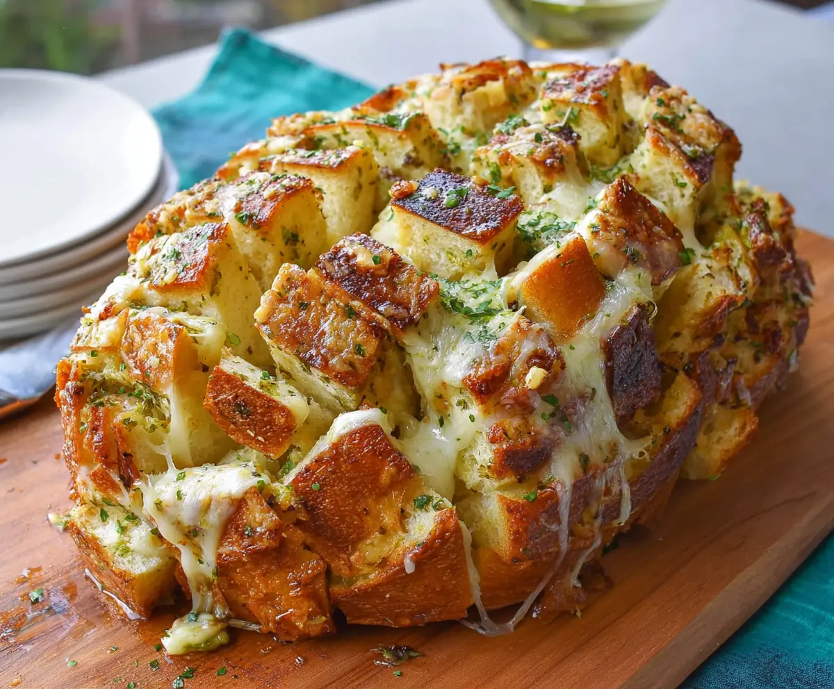 Cheesy Pull Apart Garlic Bread