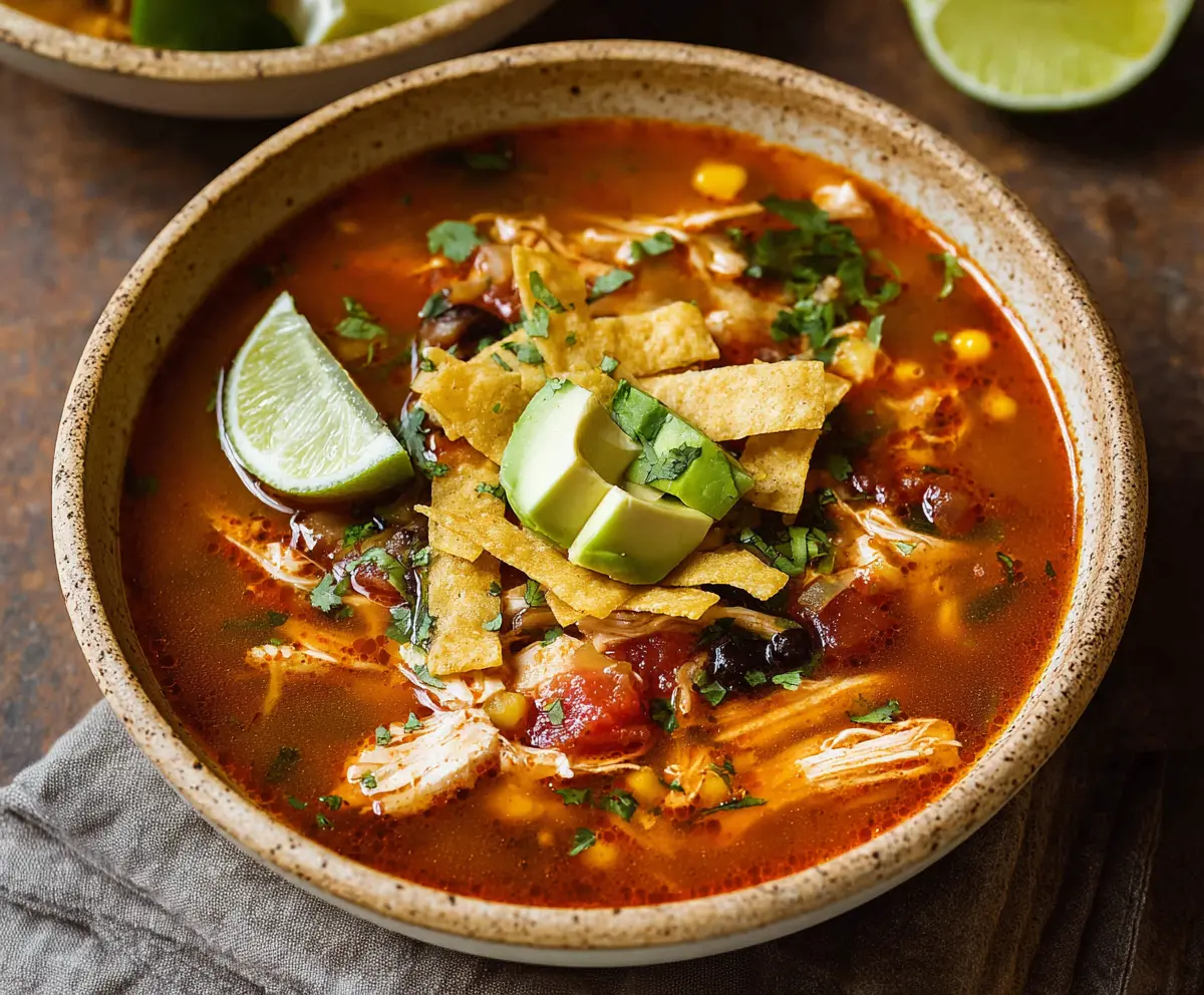 Easy Chicken Tortilla Soup Recipe