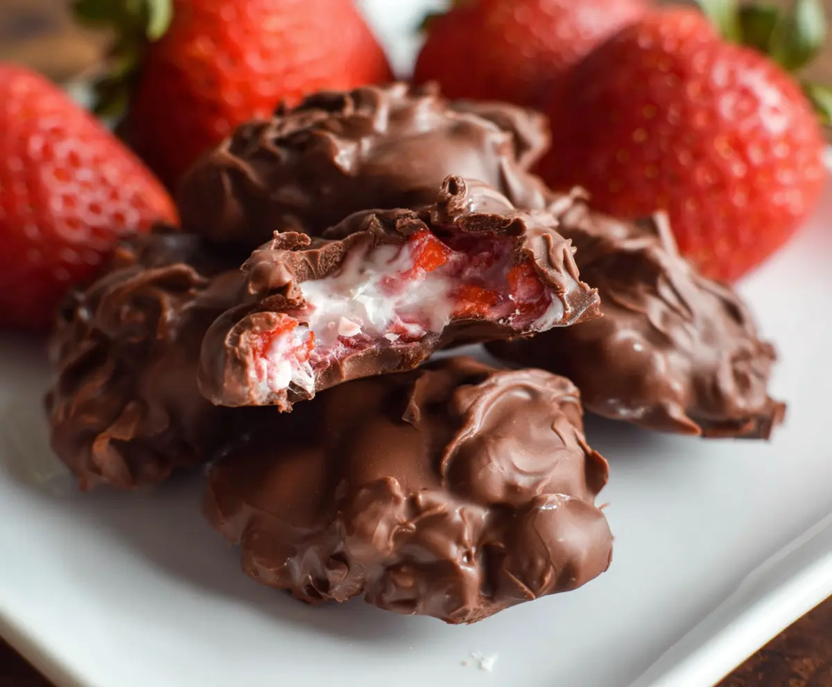 Easy Chocolate Strawberry Yogurt Clusters